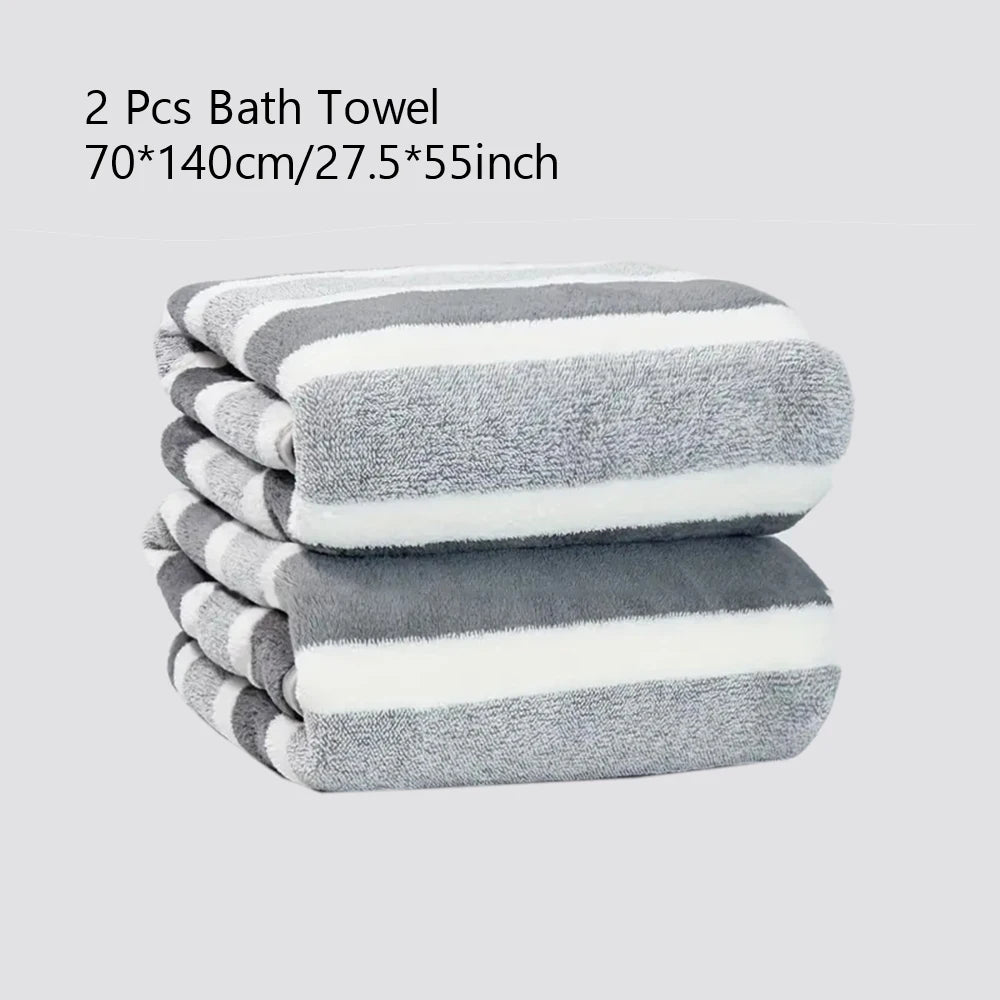 2/4/6 Pcs Soft Bath Towel Set, Absorbent Quick-Drying, Soft Bath & Hand Towels, Essential for Family Bathroom & Home Daily Use