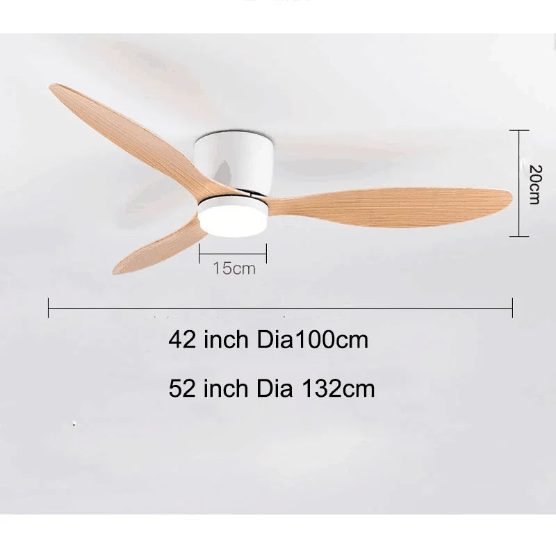 42 52 Inch Ceiling Fans With Lights Led 3 Color 6 Speeds DC Motor Fans Remote Control Low Floor Decorative Fans With Lighting