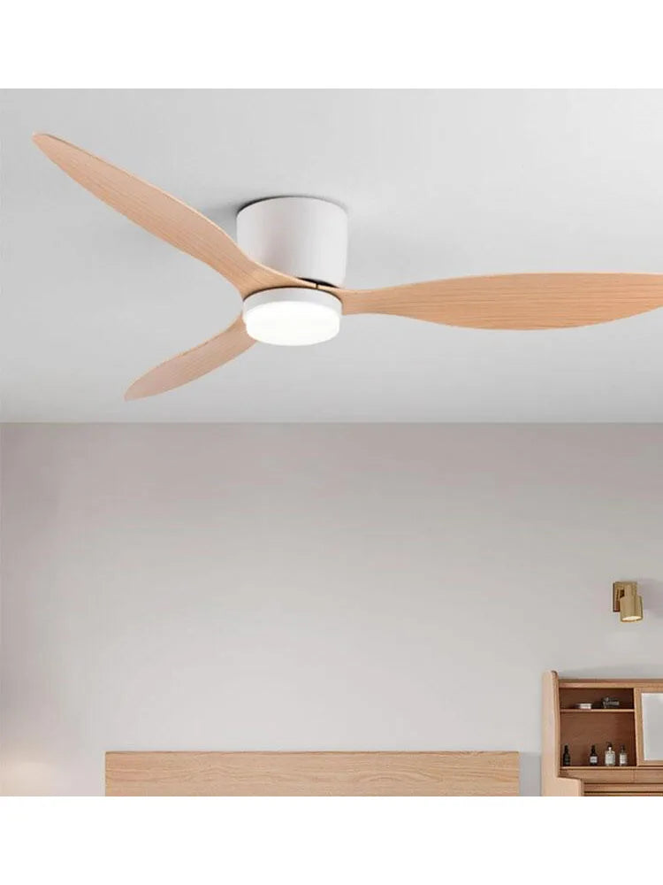 42 52 Inch Ceiling Fans With Lights Led 3 Color 6 Speeds DC Motor Fans Remote Control Low Floor Decorative Fans With Lighting