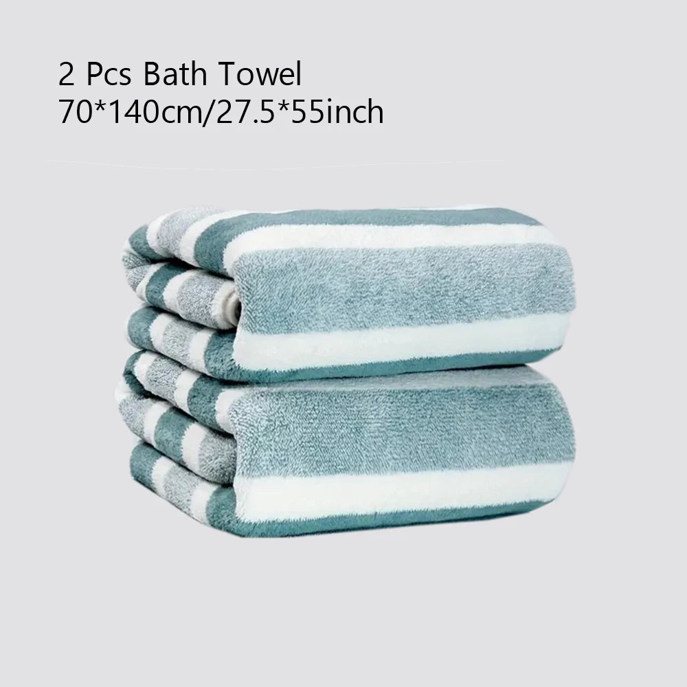 2/4/6 Pcs Soft Bath Towel Set, Absorbent Quick-Drying, Soft Bath & Hand Towels, Essential for Family Bathroom & Home Daily Use