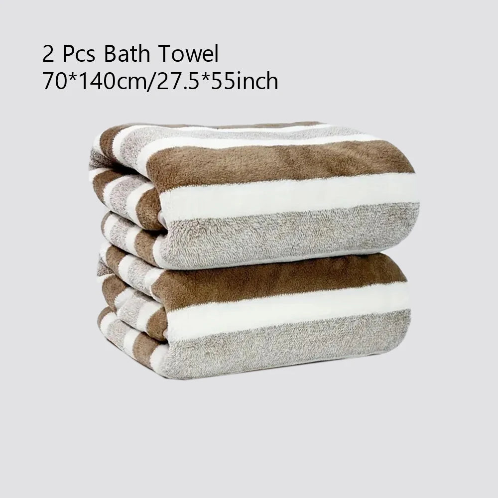 2/4/6 Pcs Soft Bath Towel Set, Absorbent Quick-Drying, Soft Bath & Hand Towels, Essential for Family Bathroom & Home Daily Use