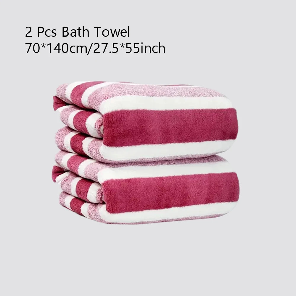 2/4/6 Pcs Soft Bath Towel Set, Absorbent Quick-Drying, Soft Bath & Hand Towels, Essential for Family Bathroom & Home Daily Use