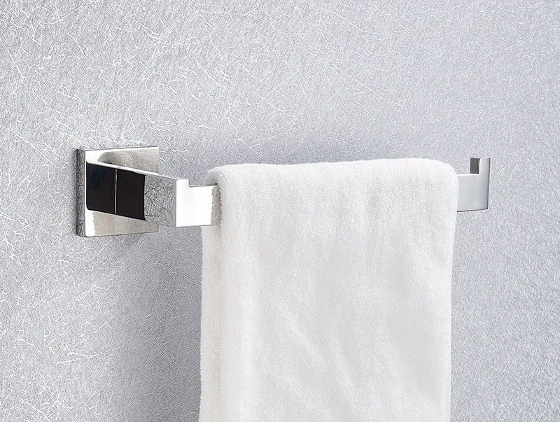Bathroom Hardware Set Chrome Robe Hook Towel Rail Bar Rack Bar Shelf Tissue Paper Holder Toothbrush Holder Bathroom Accessories
