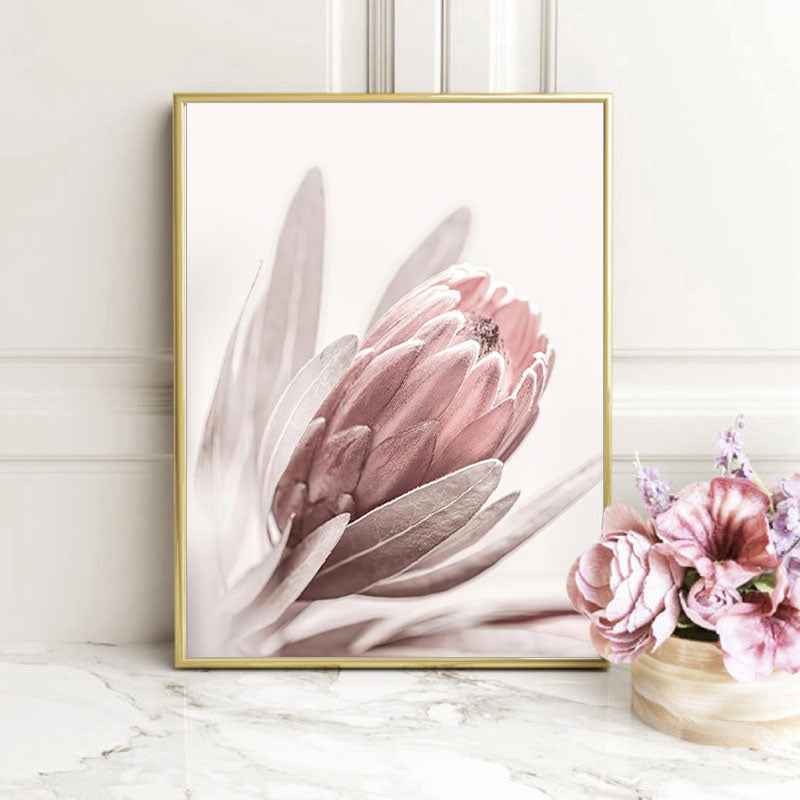 Modern Pink Flower Art Canvas Painting Prints Fashion Decorative Picture Posters for Living Room Bedroom Home Wall Decor