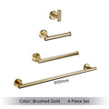Bathroom Hardware Set Accessories Kit Brushed Stainless Steel Round Wall Rack Hand Bar Toilet Roll Paper Holder Robe Towel Hook