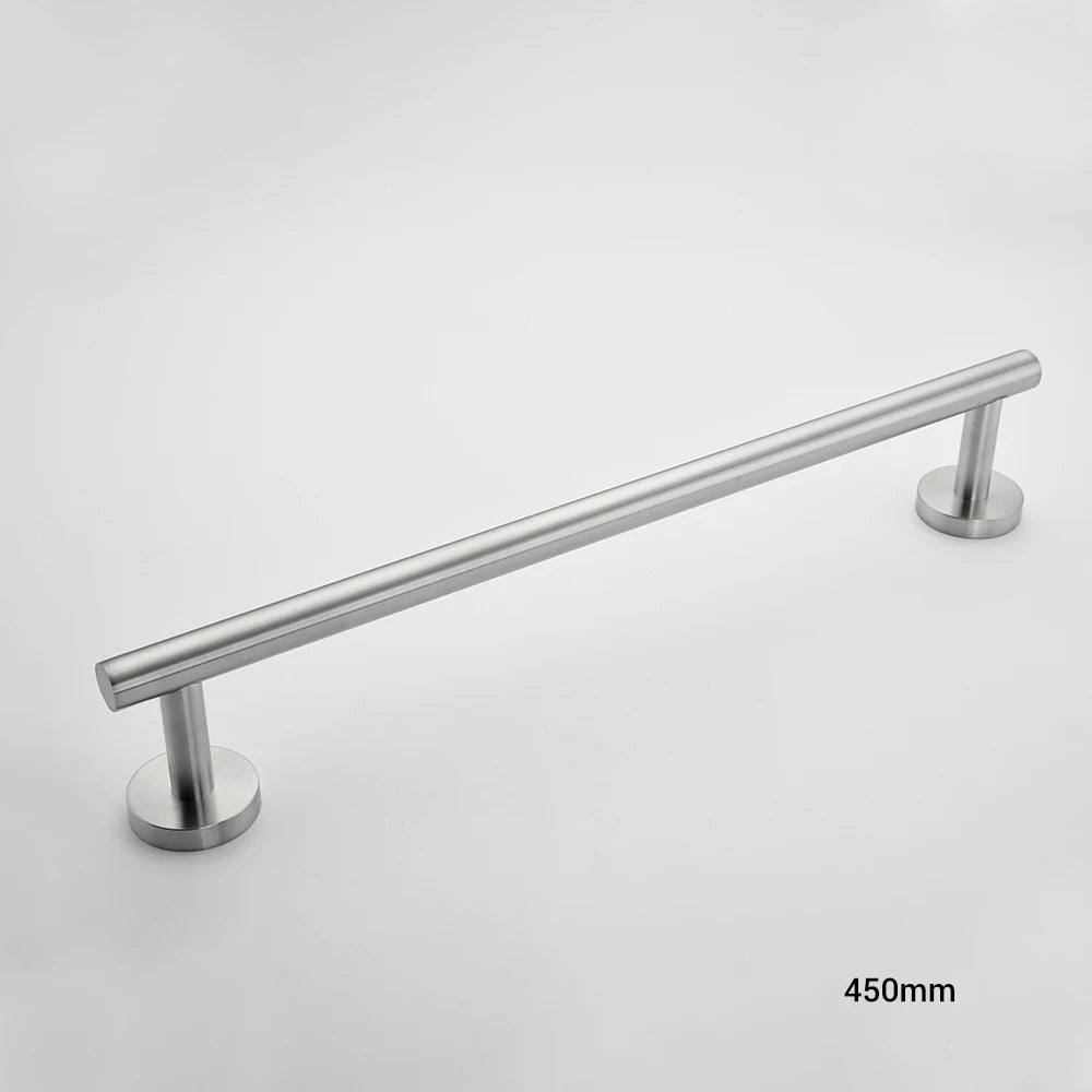 Bathroom Hardware Set Accessories Kit Brushed Stainless Steel Round Wall Rack Hand Bar Toilet Roll Paper Holder Robe Towel Hook