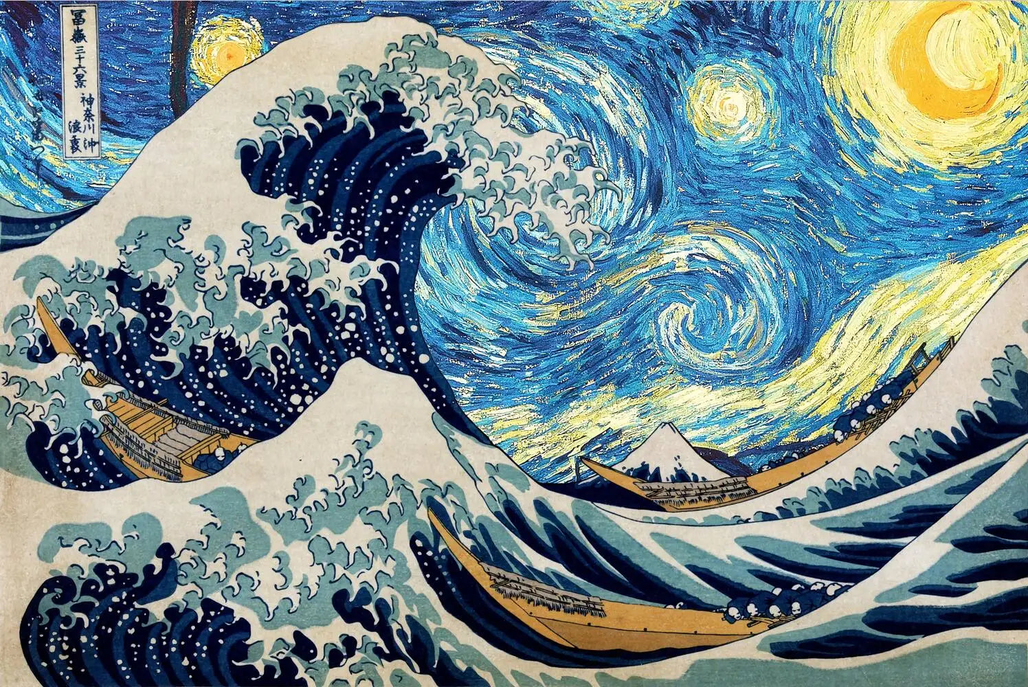 Great Wave Of Kanagawa Japan Vintage Canvas Art Poster And Prints Wall Painting No Frame Home Decor Picture For Living Room