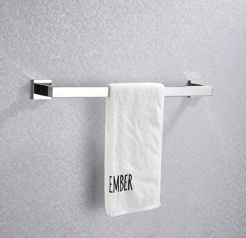 Bathroom Hardware Set Chrome Robe Hook Towel Rail Bar Rack Bar Shelf Tissue Paper Holder Toothbrush Holder Bathroom Accessories