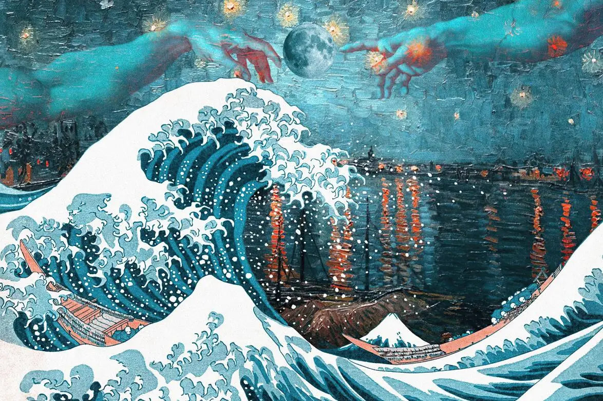 Great Wave Of Kanagawa Japan Vintage Canvas Art Poster And Prints Wall Painting No Frame Home Decor Picture For Living Room
