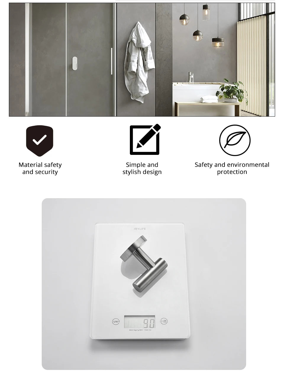 Bathroom Hardware Set Accessories Kit Brushed Stainless Steel Round Wall Rack Hand Bar Toilet Roll Paper Holder Robe Towel Hook