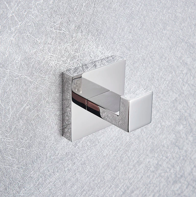 Bathroom Hardware Set Chrome Robe Hook Towel Rail Bar Rack Bar Shelf Tissue Paper Holder Toothbrush Holder Bathroom Accessories