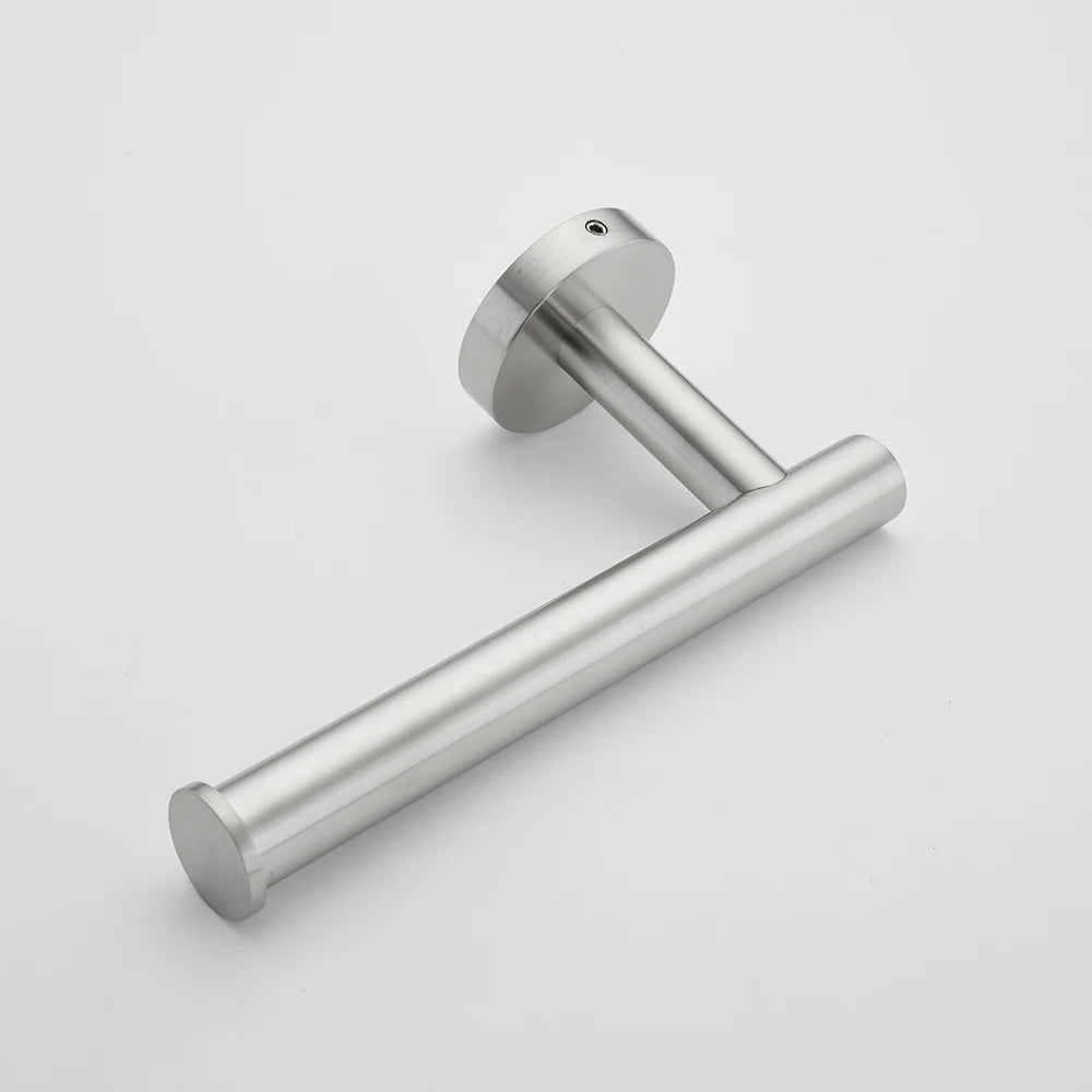 Bathroom Hardware Set Accessories Kit Brushed Stainless Steel Round Wall Rack Hand Bar Toilet Roll Paper Holder Robe Towel Hook