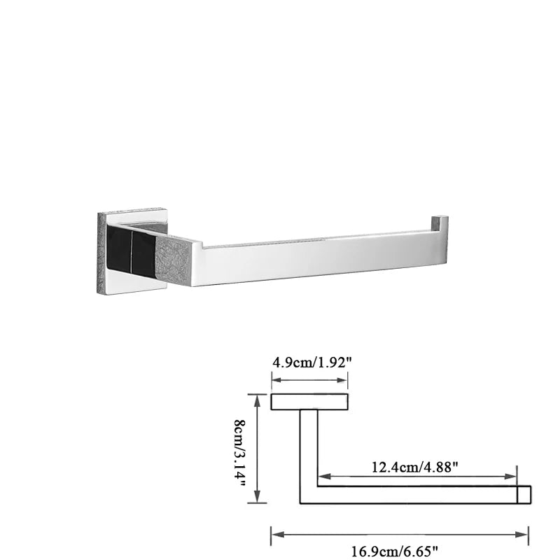 Bathroom Hardware Set Chrome Robe Hook Towel Rail Bar Rack Bar Shelf Tissue Paper Holder Toothbrush Holder Bathroom Accessories