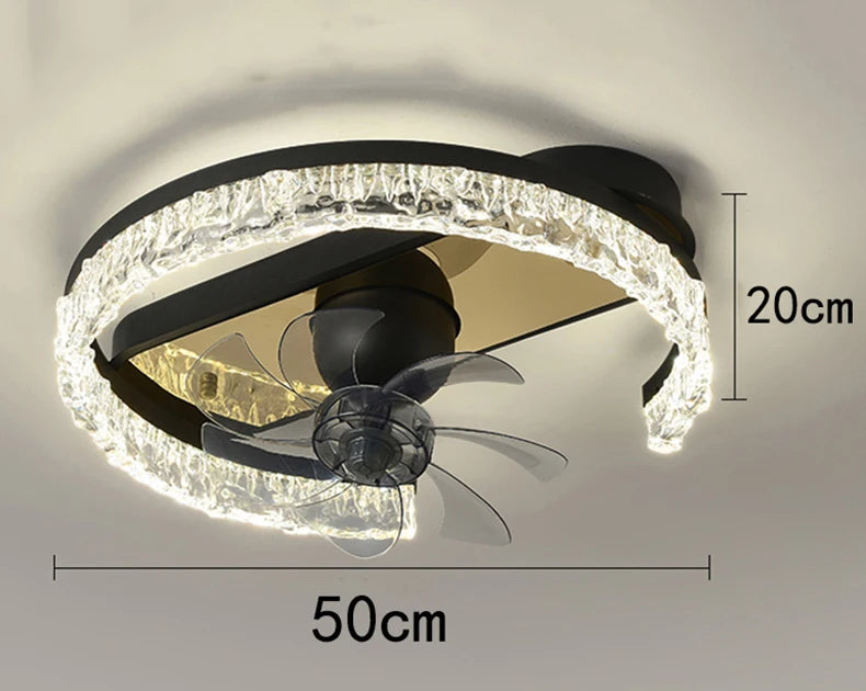 Modern ceiling lamps bedroom folding Ceiling fan ceiling fan with led light and control ceiling lamp for living room lighting