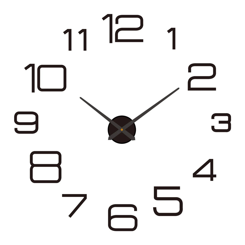 3D Wall Clock Luminous Frameless Wall Clocks DIY Digital Clock Wall Stickers Silent Clock for Home Living Room Office Wall Decor