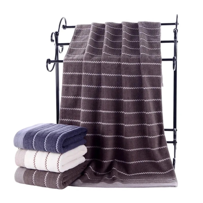 Set of 3 Cotton Bathroom Towels Sets 2pcs Hand Face Towel 35x75cm and 1pcs Big Bath Towels 70X140cm Washcloths Gift Towels 수건 세트