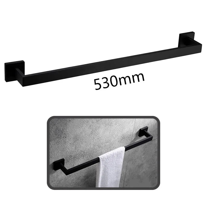 Brushed Gold Hardware Set Bathroom Shelf Towel Bar Rack Robe Hook Toilet Paper Roll Holder Black Bathroom Accessories Kit 4 Pcs