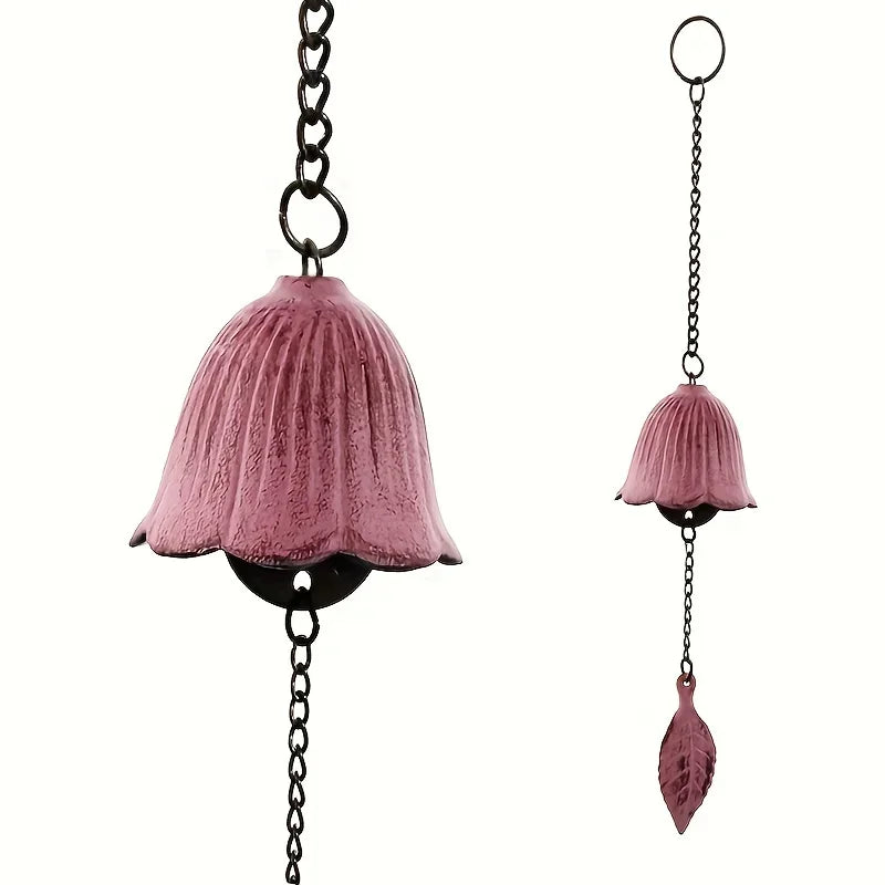 Creative Japanese Cast Iron Wind Chime Hanging Decoration Metal Retro Hanging Leaf Bell Balcony Outdoor Garden Hanging Decorate