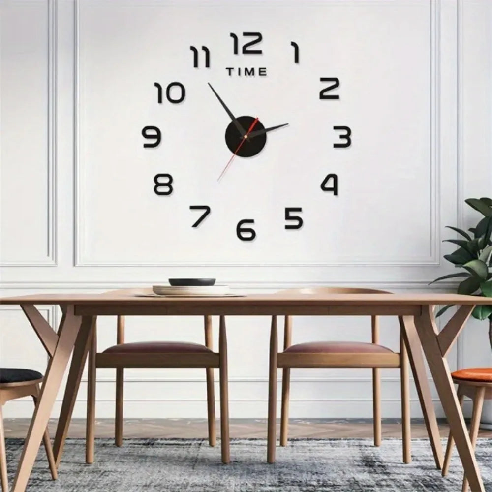 Large 3D Wall Clock Luminous Classic Wall Clocks DIY Digital Clock Wall Watches Stickers Silent Clock for Home Living Room Table