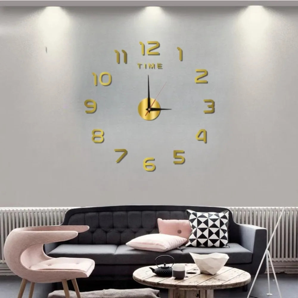Large 3D Wall Clock Luminous Classic Wall Clocks DIY Digital Clock Wall Watches Stickers Silent Clock for Home Living Room Table