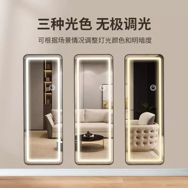 Smart LED with light, full-body , full-length r, fitness, fitting mirror, household
