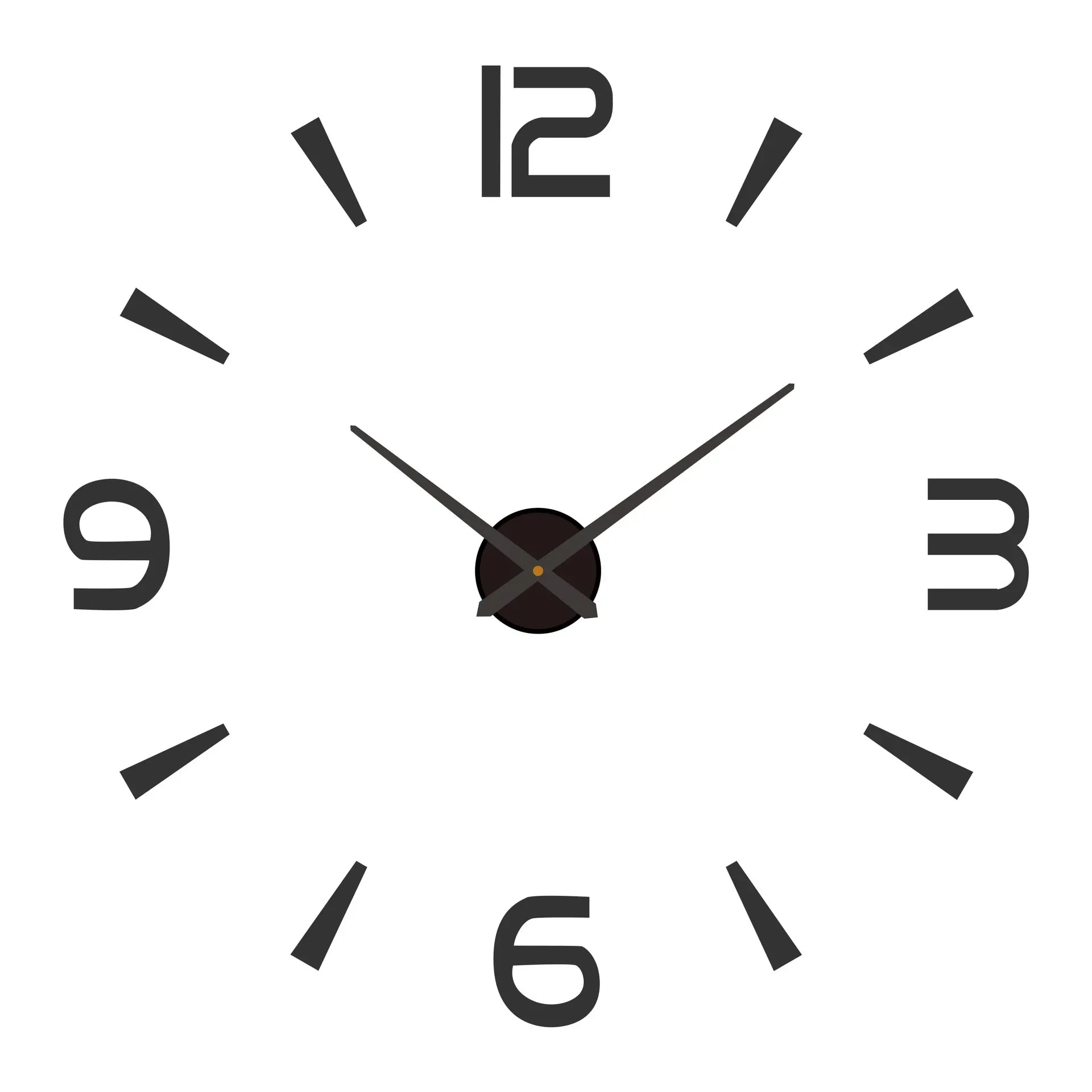 Large 3D Wall Clock Luminous Classic Wall Clocks DIY Digital Clock Wall Watches Stickers Silent Clock for Home Living Room Table