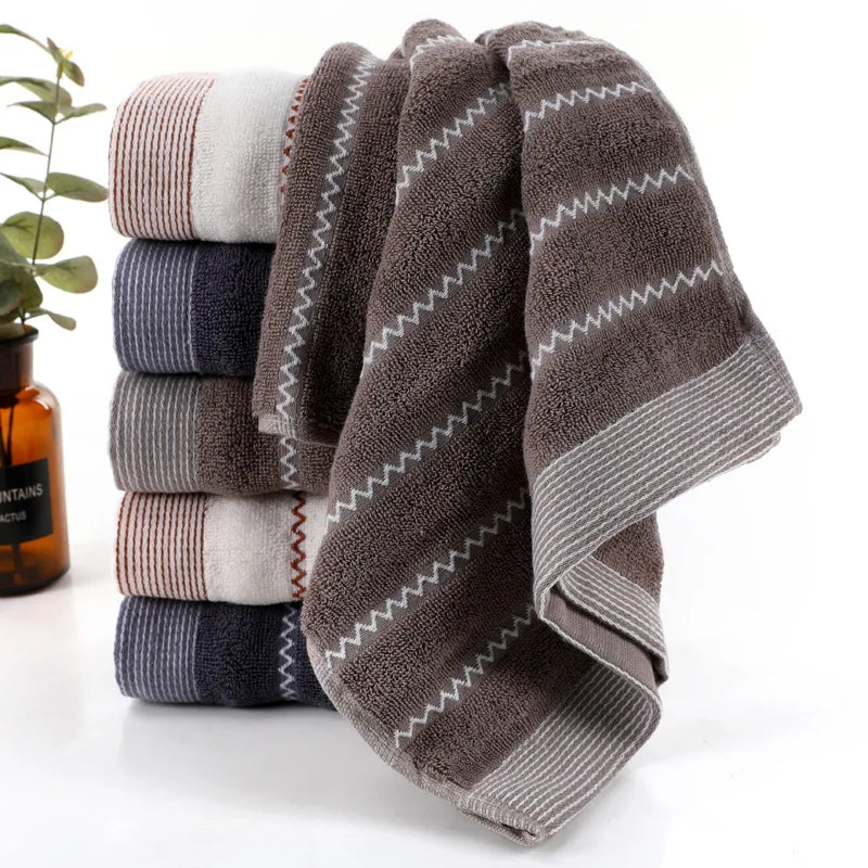 Set of 3 Cotton Bathroom Towels Sets 2pcs Hand Face Towel 35x75cm and 1pcs Big Bath Towels 70X140cm Washcloths Gift Towels 수건 세트