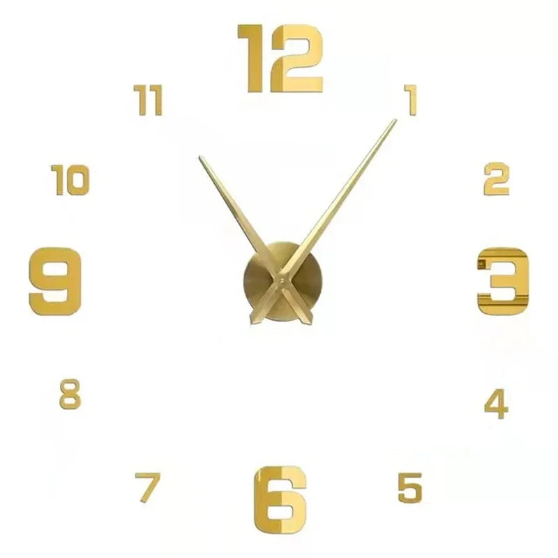 Large 3D Wall Clock Luminous Classic Wall Clocks DIY Digital Clock Wall Watches Stickers Silent Clock for Home Living Room Table