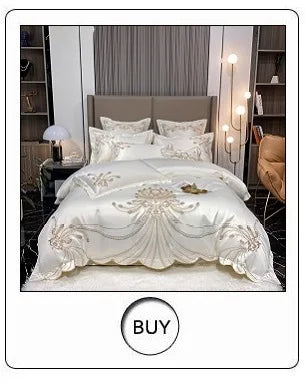 600TC Egyptian Cotton Chic Butterfly Embroidery Bedding Set 100% Cotton Duvet Cover Set Flat/Fitted Bed Sheet Pillowcases 4Pcs