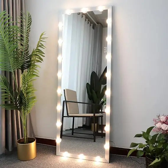 Vanity Mirror with Lights, Full Length Mirror 63 x 24,LED Standing/Wall-Mounted/Floor Mirror/Makeup Mirror