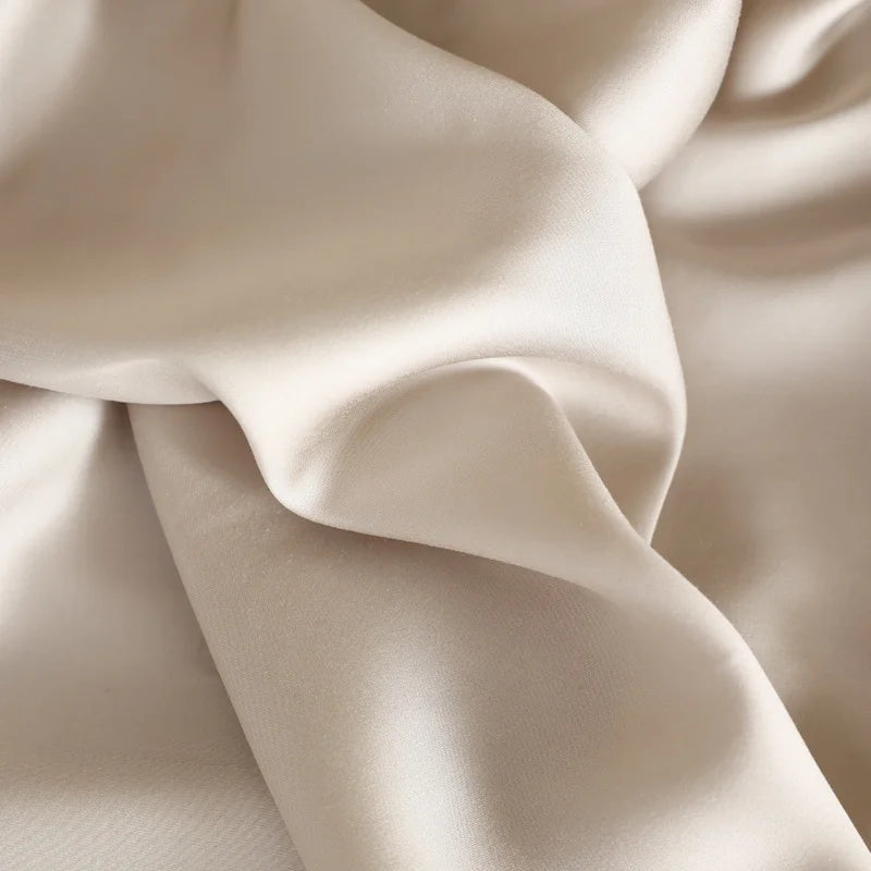 Mulberry Silk Fitted Bed Sheet with Elastic Bands Luxury Mattress Cover Single Double King Queen Size Bed Cover 100/140/200/220