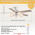 Modern Minimalist Ceiling Fans With Led Lights For Living Dining Room Bedroom Indoor Remote Control 5-blade Fan Pendant Light