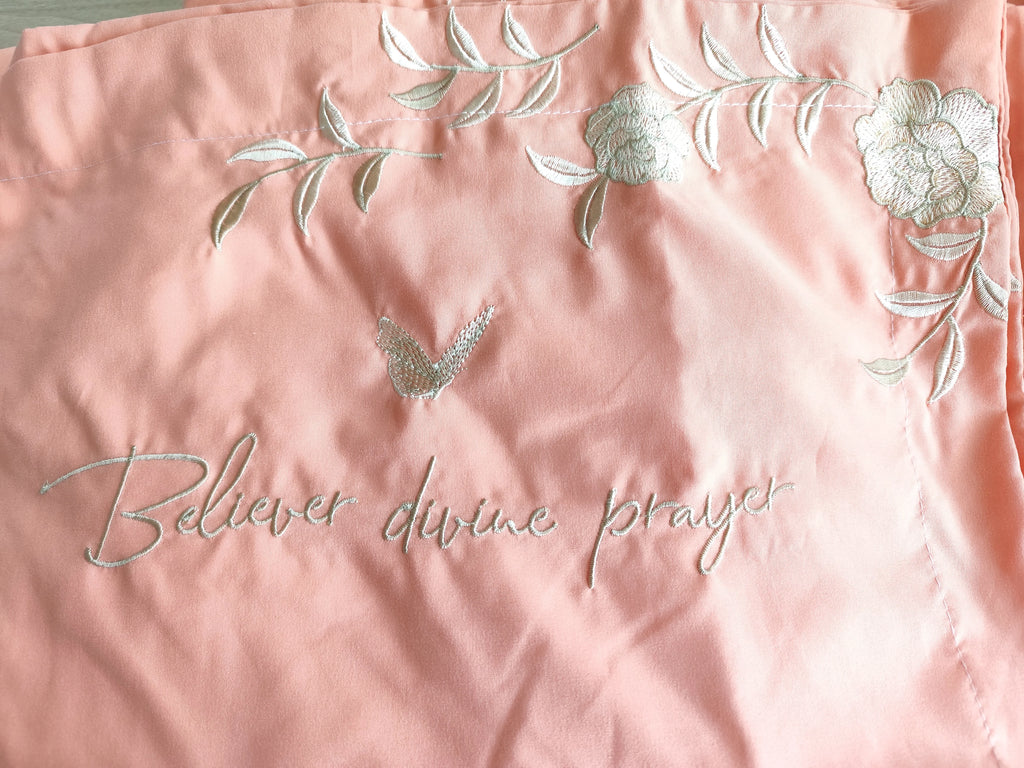Golden Flowers Sea Embroidery Bedding Set Luxury Beige Cotton Duvet Cover Flat or Fitted Bed Sheet Pillowcases Solid Color