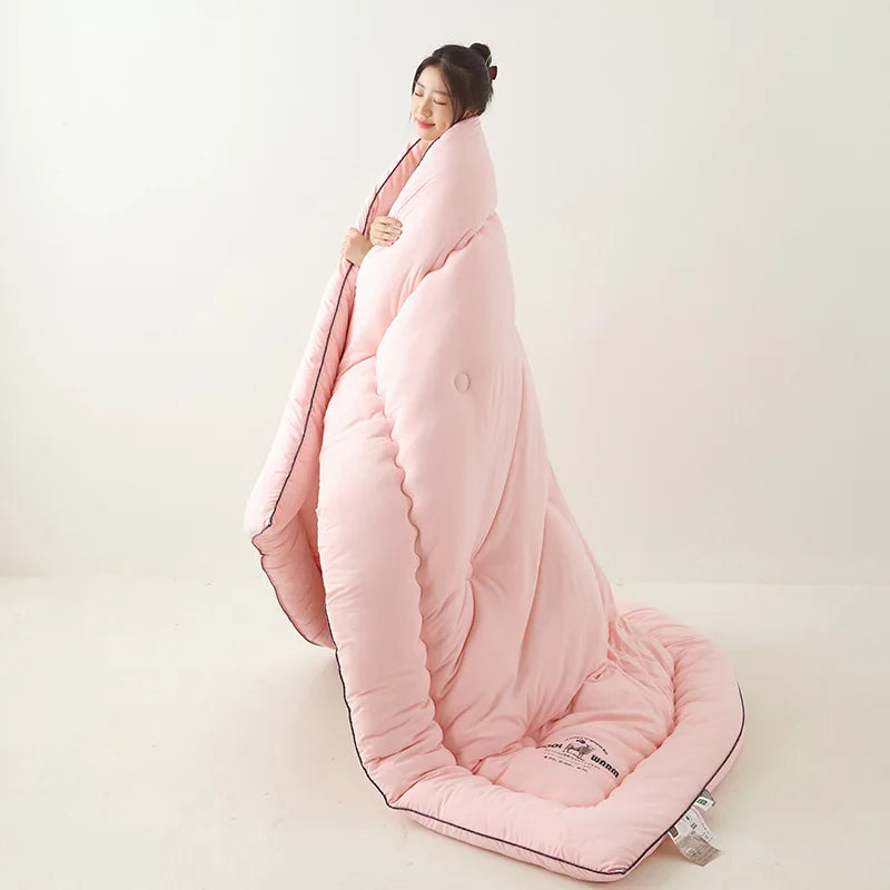 New autumn and winter wool quilt, thick and warm winter quilt, winter quick heating quilt core, universal for all seasons