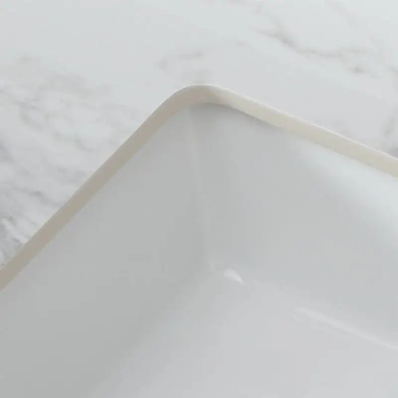 43"x22" Bathroom Vanity Top, Sintered Stone Carrara White Sink Top with Rectangular Undermount Ceramic Sink and Vanity