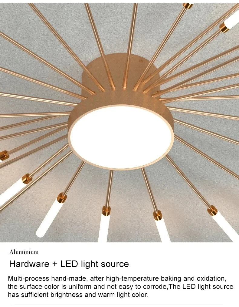 Creative Fan Shaped LED Ceiling Lamp Modern Living Room Light Home Decor Dining Bedroom Kids Room Interior Ceiling Pendant Lamp