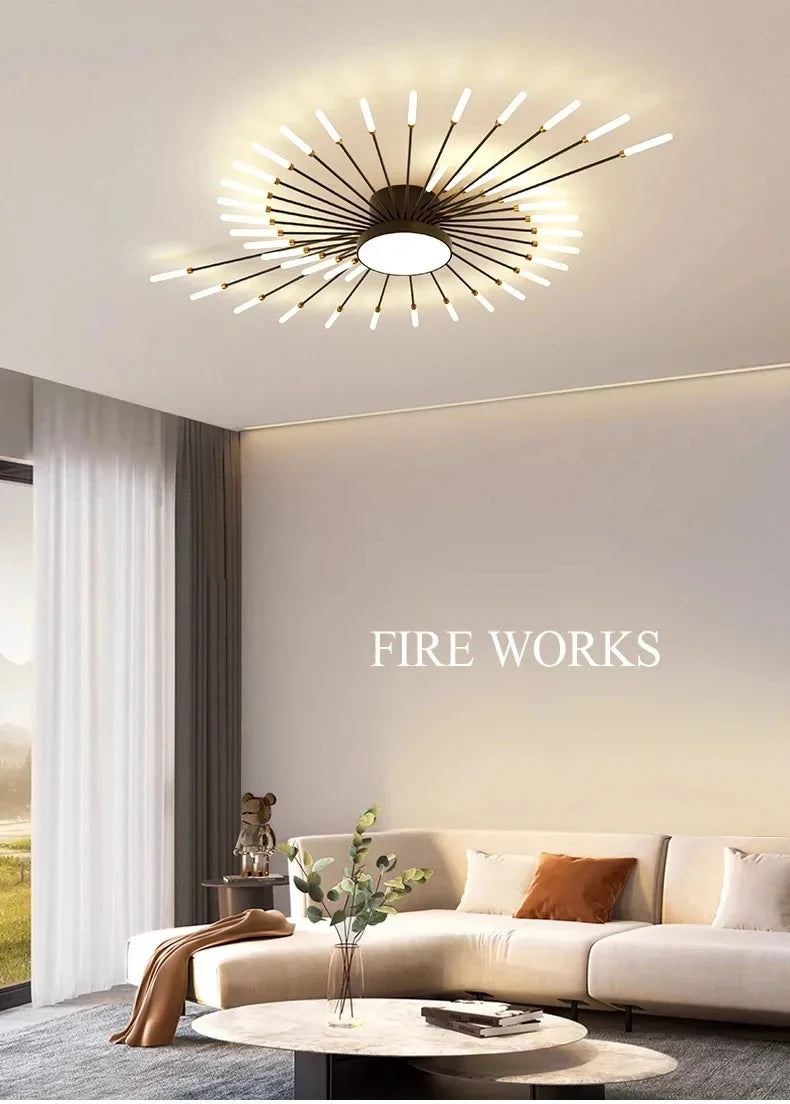 Creative Fan Shaped LED Ceiling Lamp Modern Living Room Light Home Decor Dining Bedroom Kids Room Interior Ceiling Pendant Lamp