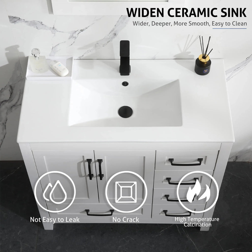 Free Shipping 18" Modern Bathroom Furniture MDF Waterproof Floor Mounted Classics Shaker Wash Vanity Storage Cabinet