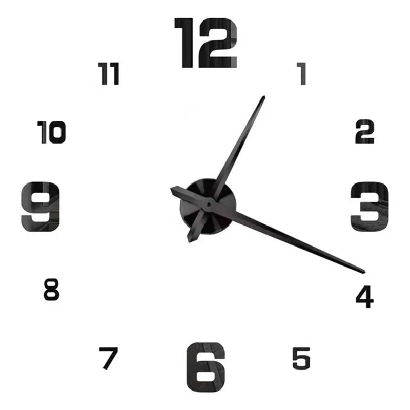 3D Wall Clock Luminous Frameless Wall Clocks DIY Digital Clock Wall Stickers Silent Clock for Home Living Room Office Wall Decor