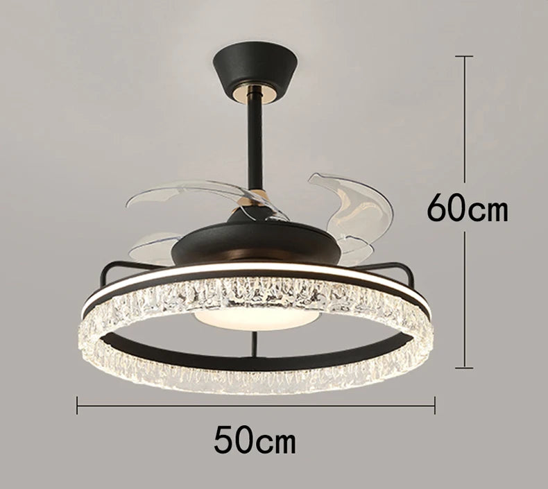 Modern ceiling lamps bedroom folding Ceiling fan ceiling fan with led light and control ceiling lamp for living room lighting