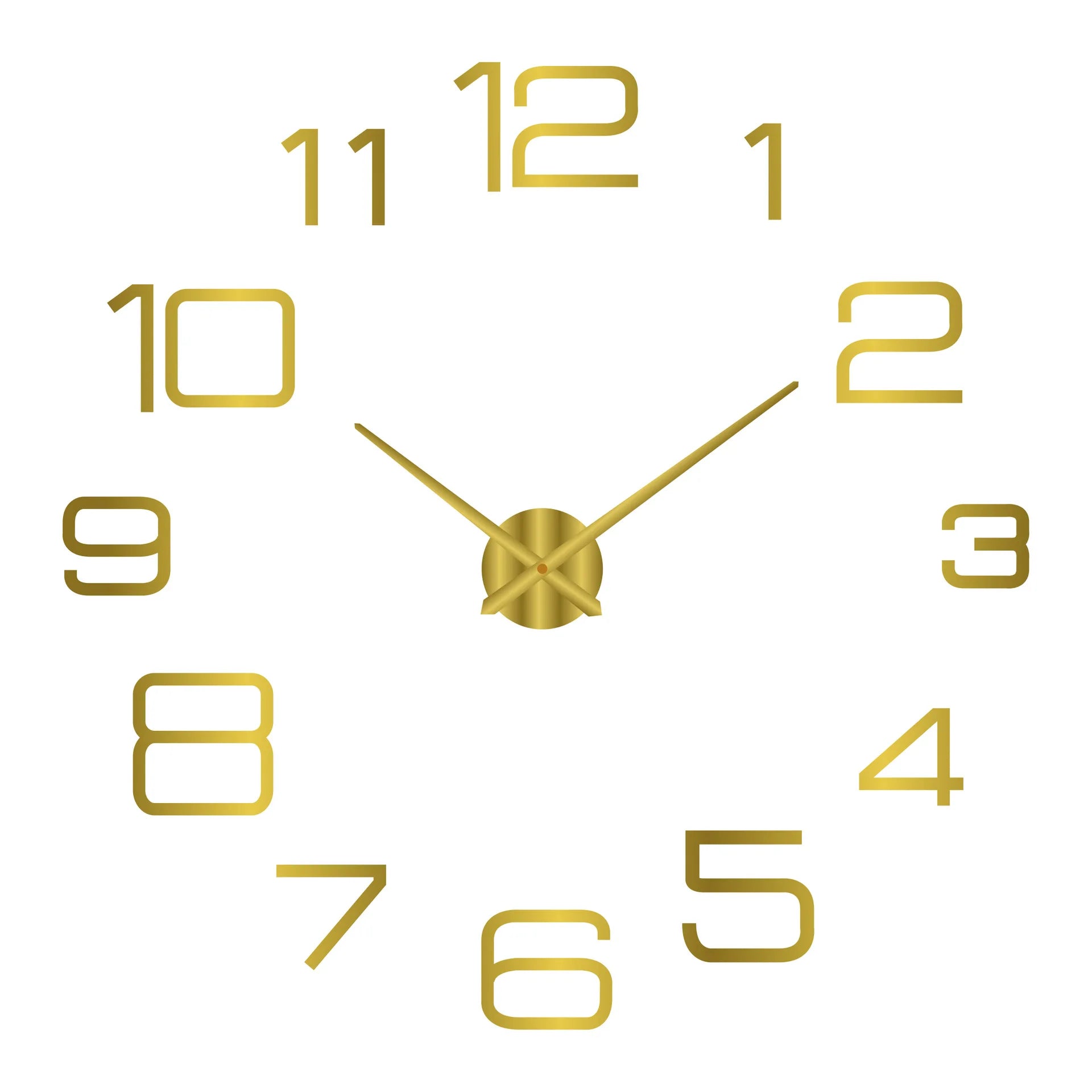 3D Wall Clock Luminous Frameless Wall Clocks DIY Digital Clock Wall Stickers Silent Clock for Home Living Room Office Wall Decor