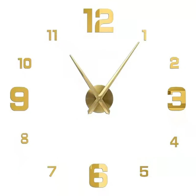 3D Wall Clock Luminous Frameless Wall Clocks DIY Digital Clock Wall Stickers Silent Clock for Home Living Room Office Wall Decor