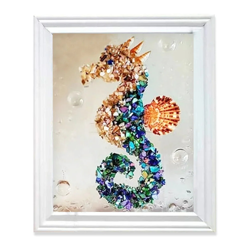Sea Glass Art Kits Sea Glass Art & Craft Kit Creative Sea Themed Photo Frame Resin Beach Art Kit Gift for Friends