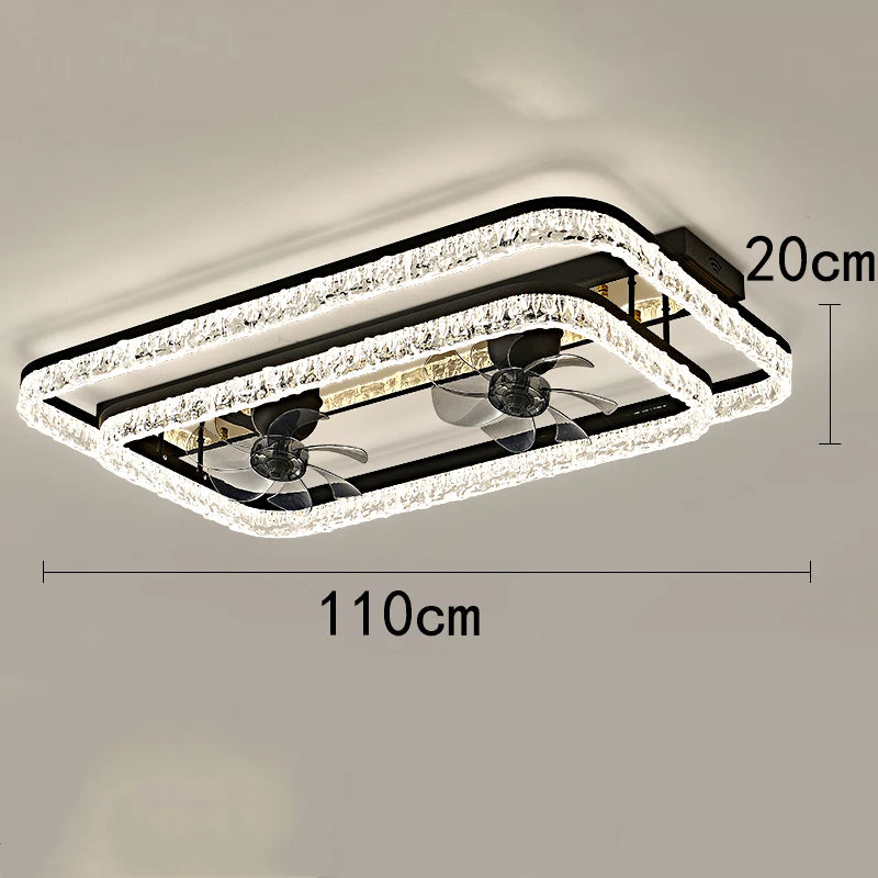 Modern ceiling lamps bedroom folding Ceiling fan ceiling fan with led light and control ceiling lamp for living room lighting