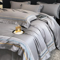 100% Egyptian Cotton Luxury Embroidery Hotel Style Bedding Set Queen King Size Duvet Cover Set Bed Sheet/Fitted Sheet Pillowcase