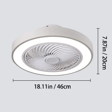 Integrated ceiling fan light, bedroom ceiling fan light, living room dining room ceiling light, modern simple and quiet internet