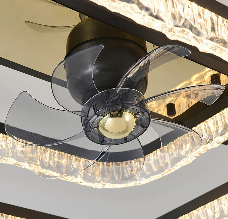 Modern ceiling lamps bedroom folding Ceiling fan ceiling fan with led light and control ceiling lamp for living room lighting