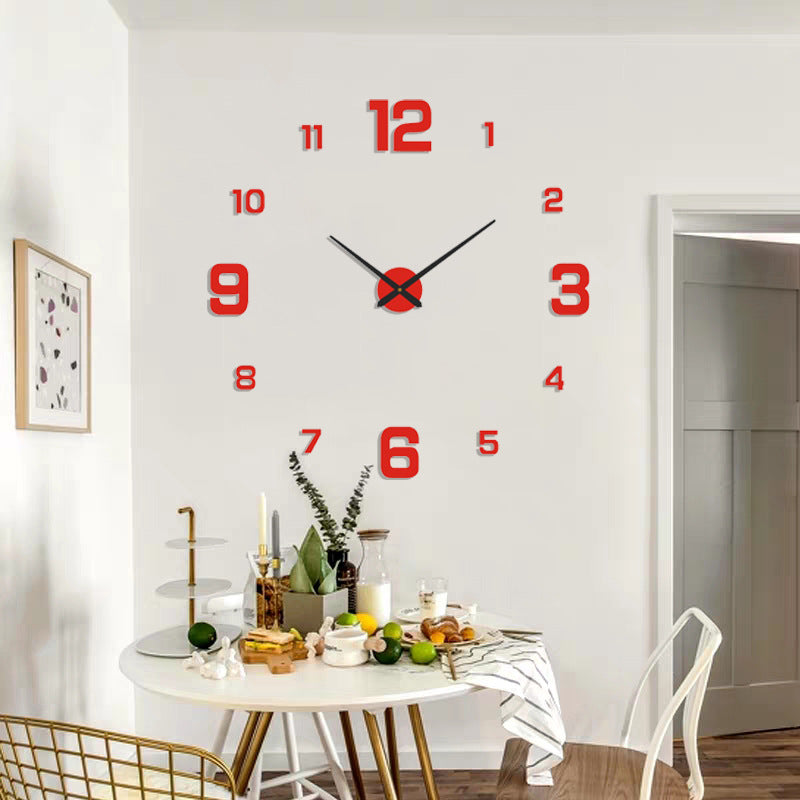 3D Wall Clock Luminous Frameless Wall Clocks DIY Digital Clock Wall Stickers Silent Clock for Home Living Room Office Wall Decor