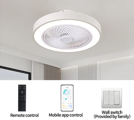 Integrated ceiling fan light, bedroom ceiling fan light, living room dining room ceiling light, modern simple and quiet internet