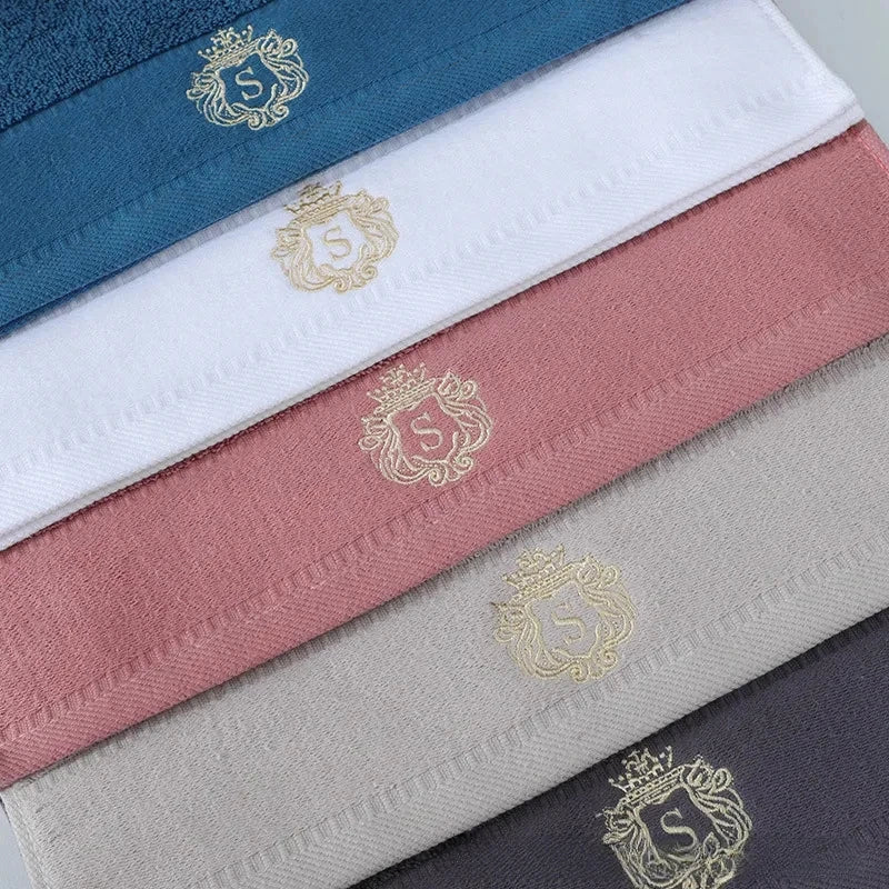 Set of 3 Cotton Bathroom Towels Sets 2pcs Hand Face Towel 35x75cm and 1pcs Big Bath Towels 70X140cm Washcloths Gift Towels 수건 세트